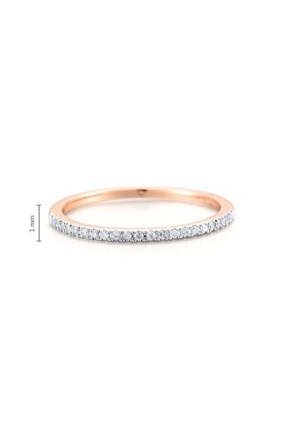 Bijuteria SORELLY 14k Rose Gold Eternity Ring with 0.081ct Diamonds Size 12
