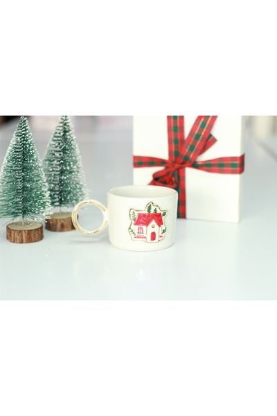 AlpilA Yeni Yıl Hediyesi Ev Fincan 24 K Altın Dekorlu