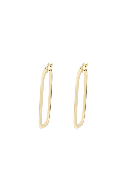 Bijuteria SORELLY 14k Gold Huggie Hoops Rectangle Earrings
