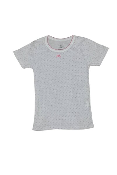 INFLUXSHOP girls cotton t-shirt 4-5 years new with tag white with pink