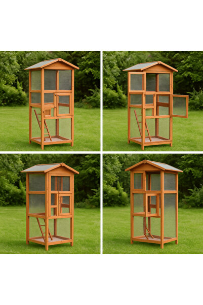 CASA PUFOSULUI Bird aviary "SkyNest" – 68 × 62 × 166 cm