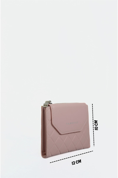 Mazel Design 657 Genuine Leather Signature Quilted Mini Wallet - Modern, Luxurious Textured Design