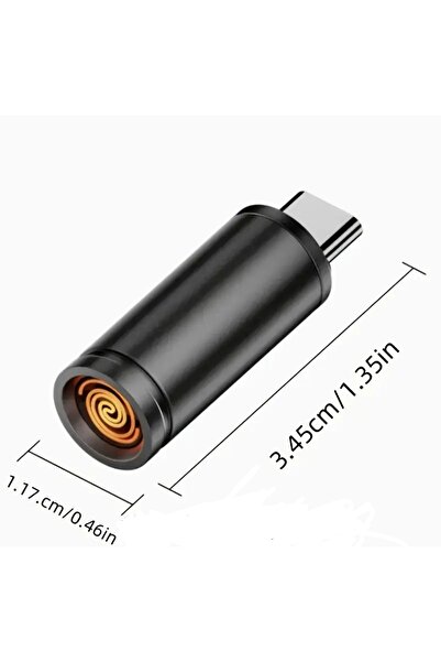 DefneAtes Type-C Çakmak, Akıllı Telefon, Powerbank ve Araç, Siyah Renk