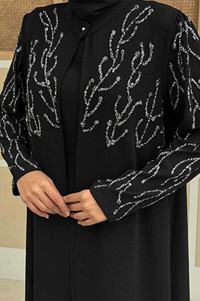 Bym Fashion Stone Detailed Vest Set Dress Set 3929 Black