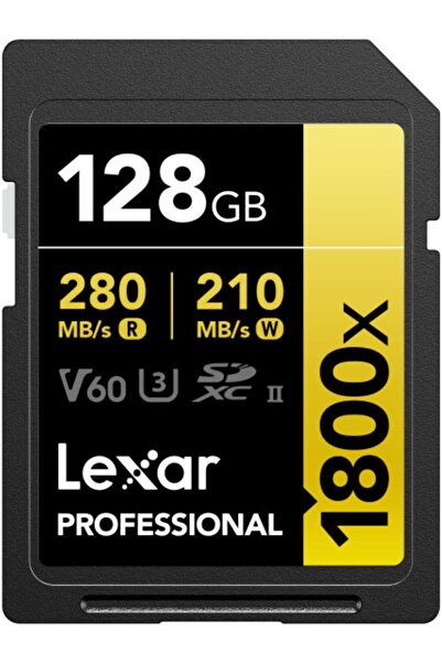 Lexar Professional 1800x Memory Card | 280MB/s | 4K and 8K Video Recording | 128GB