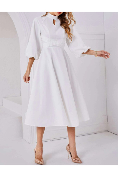 Sheya Shein midi dress, white