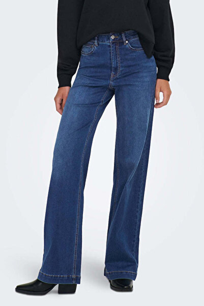 ONLY Onlmadison Cotton croi larg pe picior talie înaltă Pantaloni de blugi cu picioare largi 15358210