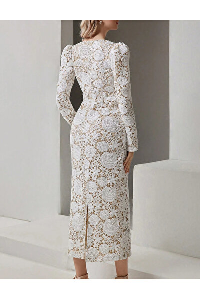 Sheya Shein midi dress, white