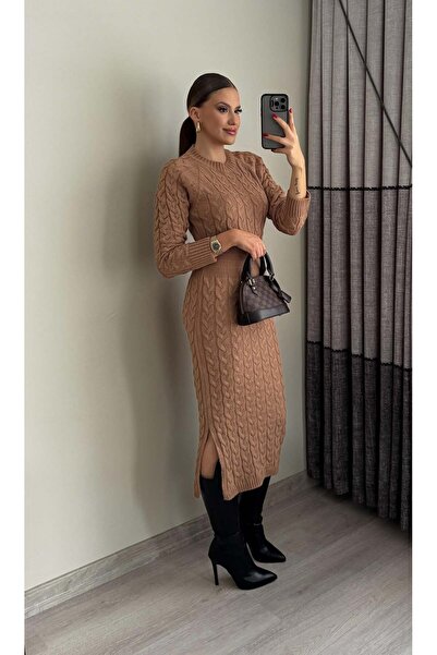 Miasista Örgü Detay Triko Elbise