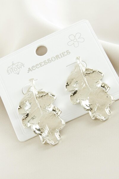 nolva Leaf Metal Earrings