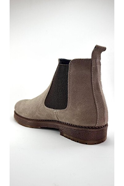 ALZA SHOES Genuine Suede Leather Chelsea Men's Winter Boots - Lightweight and Comfortable - Suitable for Everyday Wear