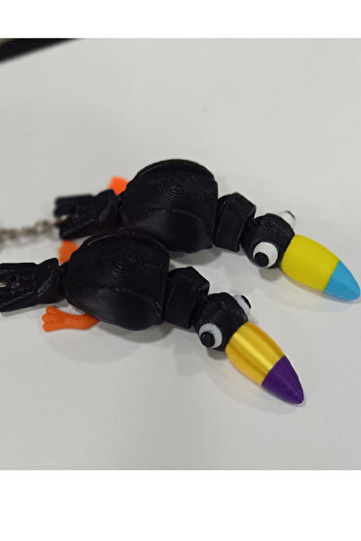 Flower Toys سلسلة مفاتيح متحركة على شكل حيوانات ثلاثية الأبعاد، عبوة من قطعتي...