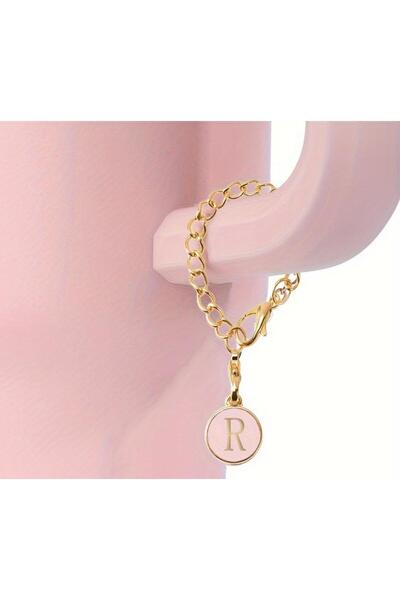 alisa حرف R ترمس متوافق مع إكسسوارات ساحرة باللون الوردي