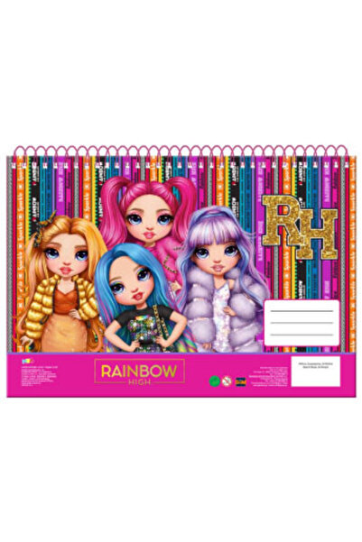 Rainbow High School Caiet de schițe spiralat A/4, 30 coli