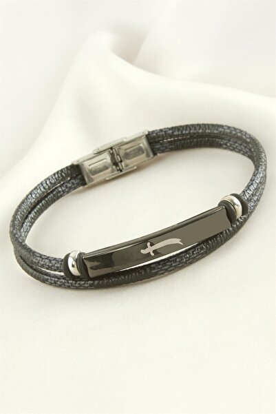 feryal سوار جلدي من الفولاذ طراز زلفيق من شركة آهيس للتسوق