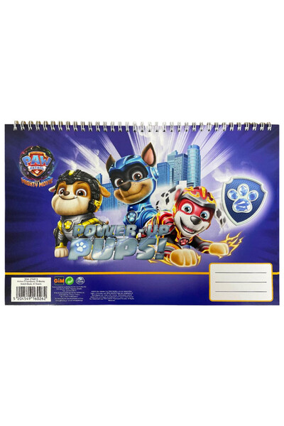 PAW PATROL Patrula Cățelușilor Power Up Caiet de schițe spirală A/4, 30 de foi