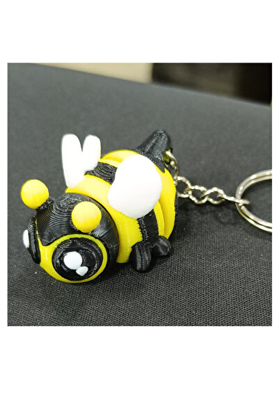 Flower Toys حلية حقيبة على شكل سلسلة مفاتيح متحركة ثلاثية الأبعاد، قطعة واحدة