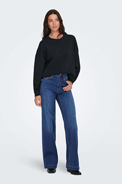 ONLY Onlmadison Cotton croi larg pe picior talie înaltă Pantaloni de blugi cu picioare largi 15358210