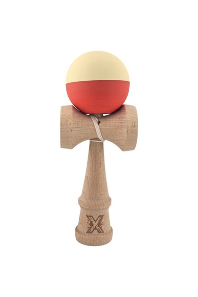 Flippy Kendama X Originala, Profesionala, Flippy, Rubber Grip, din Lemn, 18 c...