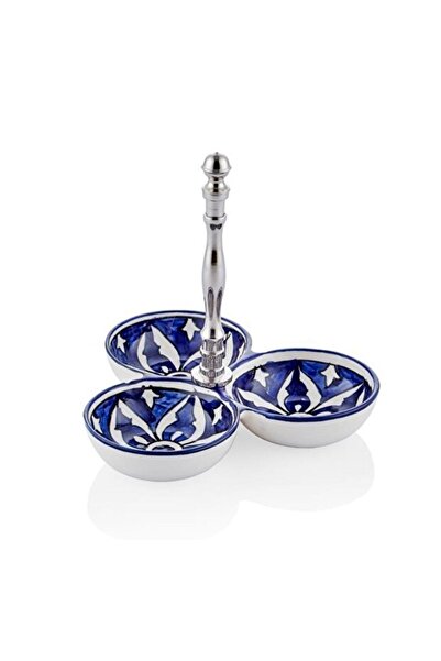 RİVO HOME DECOR Corallo Snack Bowl 3 Compartments 19X19X19 cm