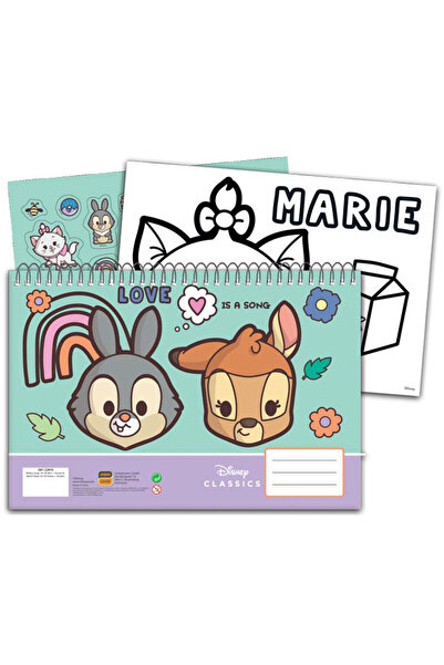 Disney Classic Love Classic A/4 spiral sketchbook with 40 sheets and stickers