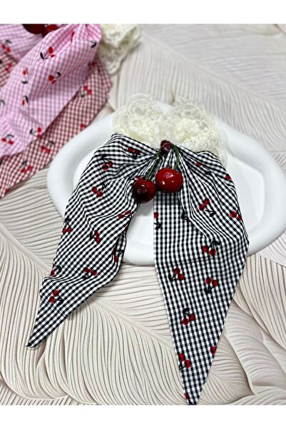 EyER Shoping Cataramă automată cu fundă cu cireșe, neagră