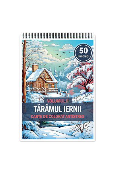 Legendary Gifts Carte de colorat antistres, 50 de ilustrații Winterland - Volumul II, 106 pagini, Format: A5