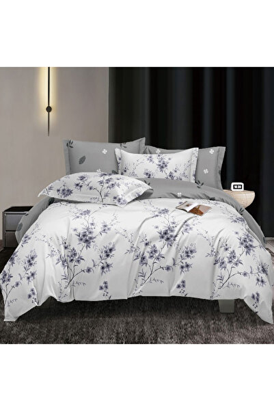 Pucioasa Double Bed Linen Reversible 4-Piece Satin Cotton (SA-641)