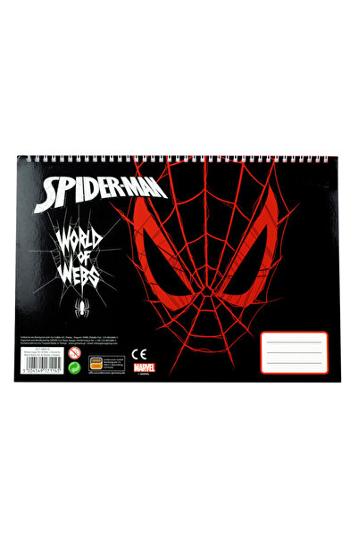 SPIDERMAN Spider-Man World of Webs A/4 Spiral-Bound Sketchbook, 40 Pages and Stickers