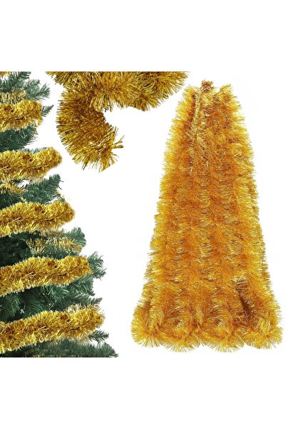 VERK Διακοσμητική Χριστουγεννιάτικη γιρλάντα, χρυσή γιρλάντα με στοιχεία ελάτ...