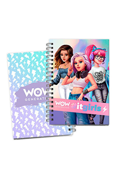 WOW Generation Caiet liniat A5 pentru fete cu abțibilduri