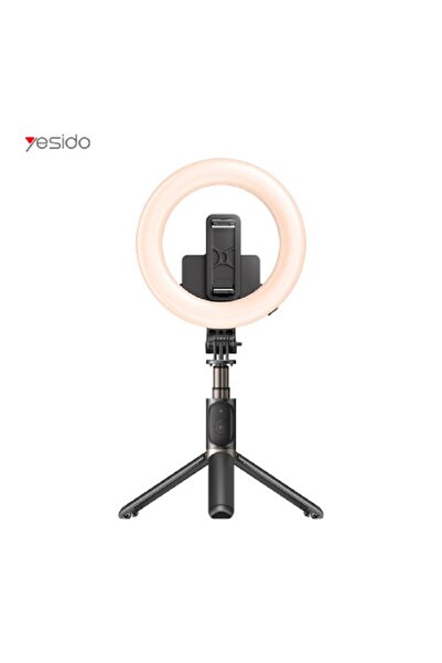 Yesido عصا سيلفي SF12 - حامل ثلاثي القوائم مع إضاءة LED و5 إعدادات ارتفاع