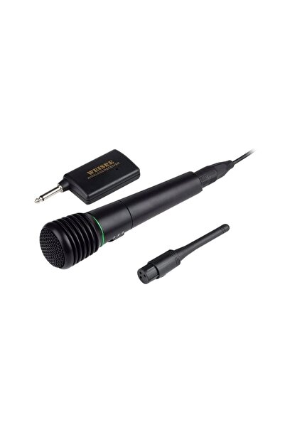 SmartElectro Professional Wireless Microphone, FM, 30 m, 6.3 mm Jack, With Transmitter, Receiver and 2 Batteries Included