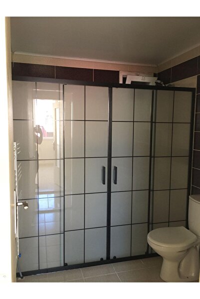 albert dusch 5 mm Temperli Cam Kabin Boyu 190 cm Siyah Duşakabin