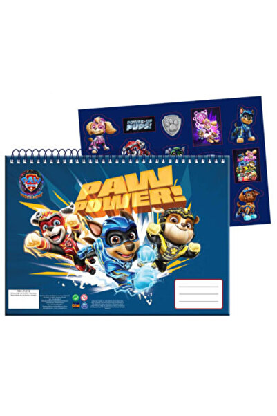 PAW PATROL Patrula Cățelușilor Power Up Bloc de schițe cu spirale A4 cu autoc...