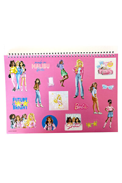 Barbie Paints A/4 spiral-bound sketchbook, 40 pages and stickers