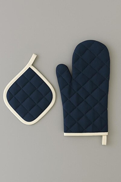 GTB BUTİK Fireproof and Heat Resistant Oven Mitts and Holder (1 Mitt, 1 Holde...