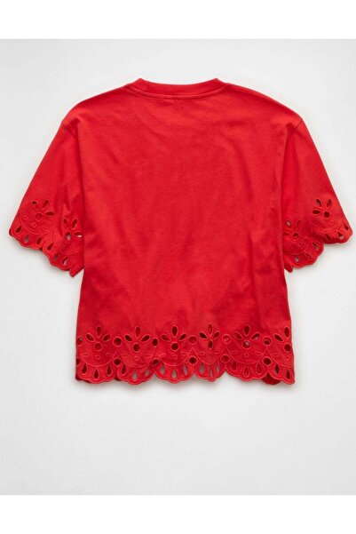 AMERICAN EAGLE AE Boxy Eyelet T-Shirt