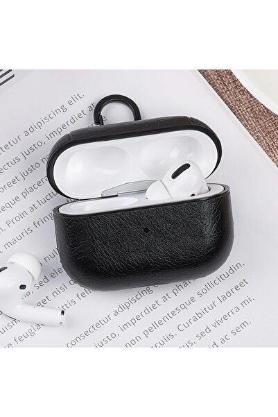 Dmay Airpodss Pro 3 (2025) Compatible Luxury Leather Faux Leather Case 360 Protection+Hook