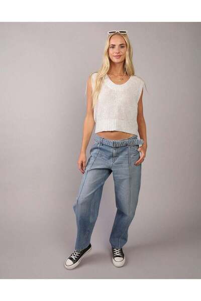 AMERICAN EAGLE سترة AE Whoa So Soft ذات الرقبة المستديرة