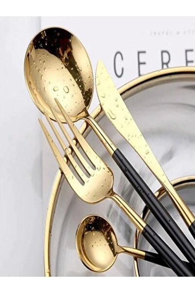 Go gold cutlery set