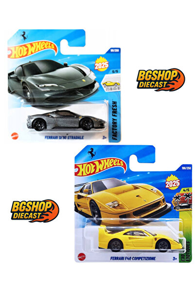 HOT WHEELS Ferrari F40 Competizione(Yellow) - Ferrari SF90 STRADALE