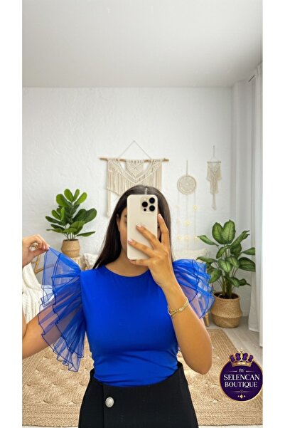 SELEN CAN BOUTIQUE Mavi Tüllü Bustiyer body