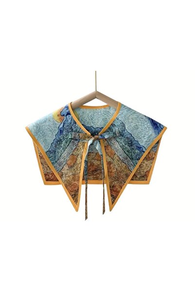 Bumelo قطعة واحدة مطبوع ياقة نسائية أنيقة قابلة للإزالة مزينة بنمط الألوان ال...