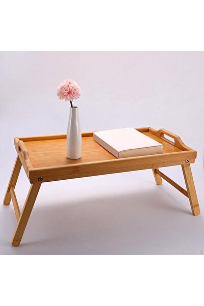 YAZICI Katlanır Ayaklı Bambu Yatak Keyif Tepsisi (50cm*30cm), Portatif Tepsi
