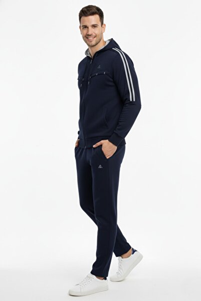 BAGLAN Men's Hooded 3 Thread Tracksuit Suit 3281 Bgl-St04775