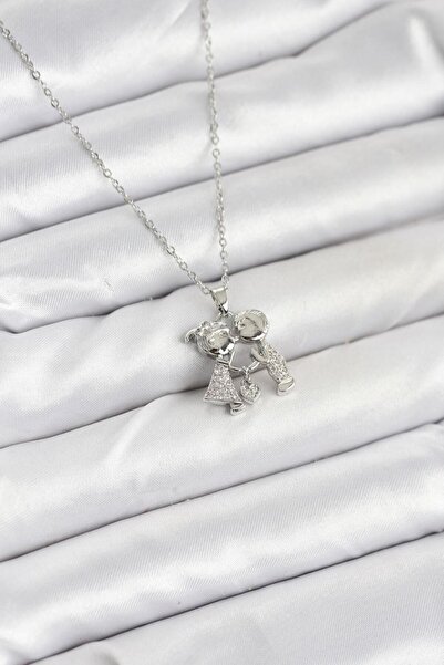 YİĞİTKARANAKSESUAR ÇELİK GÜMÜŞ RENK ERKEK KIZ MODEL KOLYE