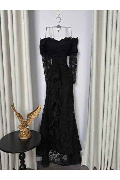 Fashion trend.SA فستان سهره القماش: خامه جوخ كوري + دانتيل الاصلي + بطانه + اكمام دانتيل