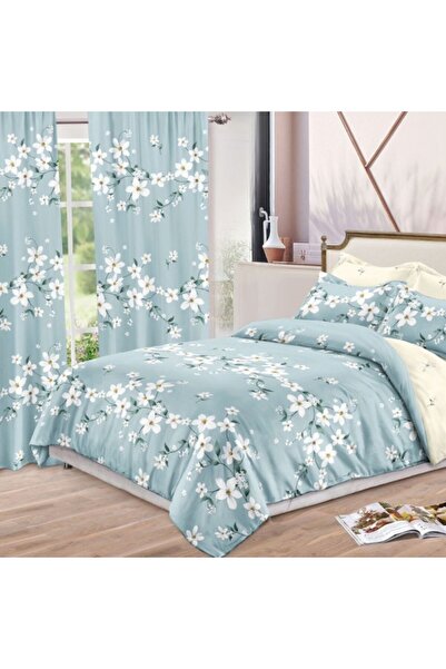 CumparaMisim Double bed linen set + 2 curtains, fine, 8 pieces