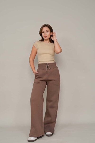 kaps بنطال رياضي نسائي عالي الخصر من كور - بني موكا